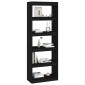 vidaXL Βιβλιοθήκη/Διαχωριστικό Χώρου Μαύρη 60x30x167,5 εκ. Μασίφ Πεύκο
