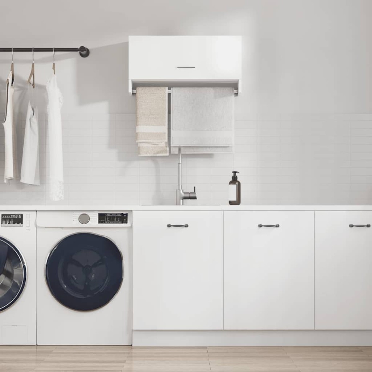 vidaXL Ντουλάπα Λευκή 70 x 32,5 x 35 εκ. από Μοριοσανίδα