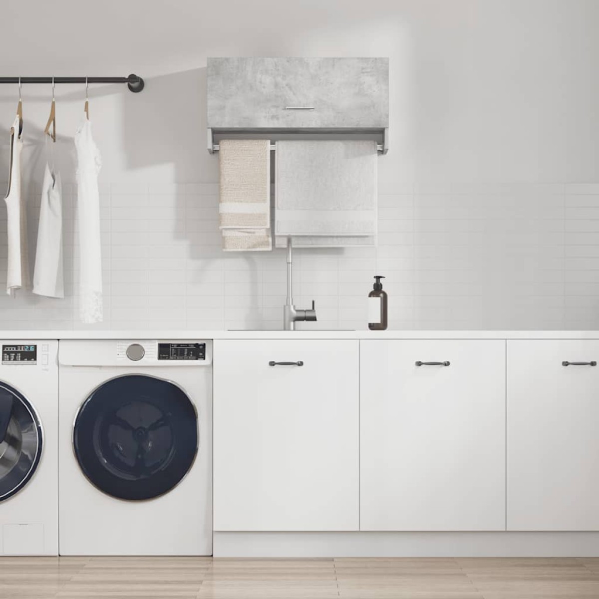 vidaXL Ντουλάπα Γκρι Σκυροδέματος 70 x 32,5 x 35 εκ. από Μοριοσανίδα