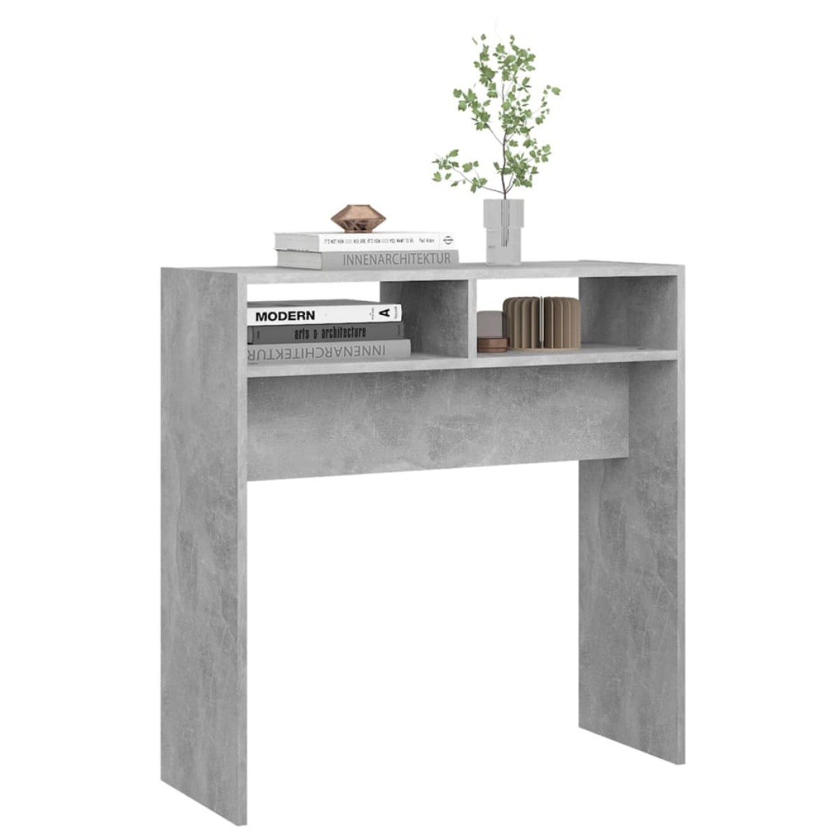 vidaXL Τραπεζάκι Κονσόλα Γκρι Σκυροδέματος 78x30x80 εκ. Μοριοσανίδα