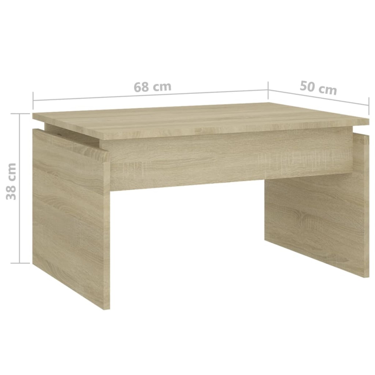 vidaXL Τραπεζάκι Σαλονιού Sonoma Δρυς 68 x 50 x 38 εκ. από Μοριοσανίδα