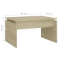 vidaXL Τραπεζάκι Σαλονιού Sonoma Δρυς 68 x 50 x 38 εκ. από Μοριοσανίδα
