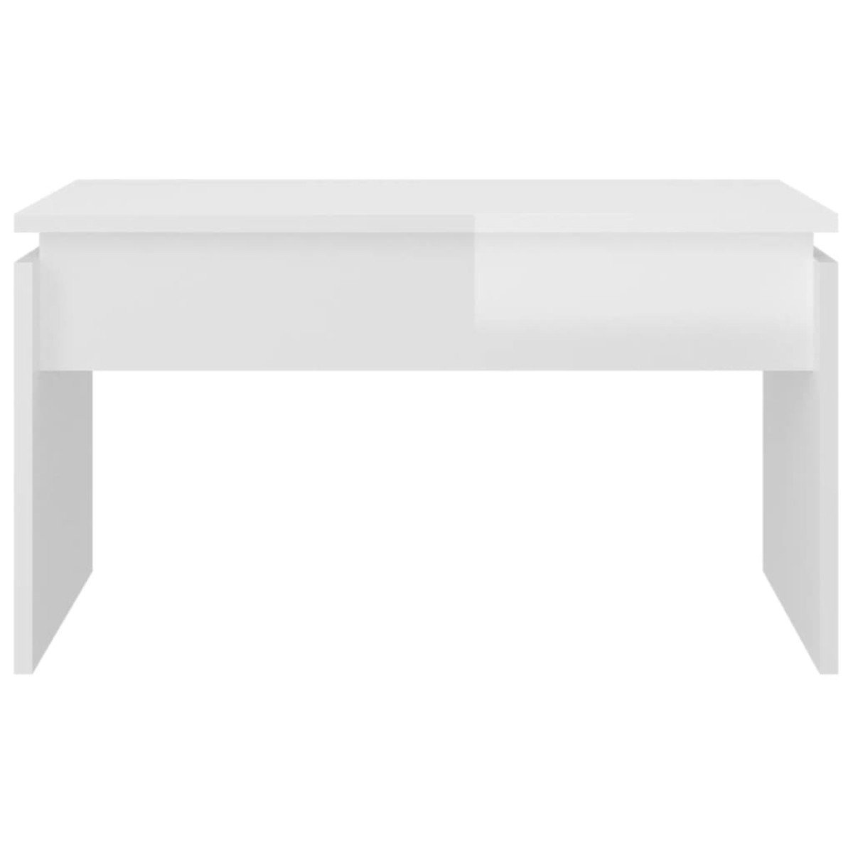 vidaXL Τραπεζάκι Σαλονιού Γυαλ. Λευκό 68 x 50 x 38 εκ. από Μοριοσανίδα