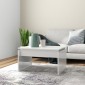vidaXL Τραπεζάκι Σαλονιού Γυαλ. Λευκό 68 x 50 x 38 εκ. από Μοριοσανίδα