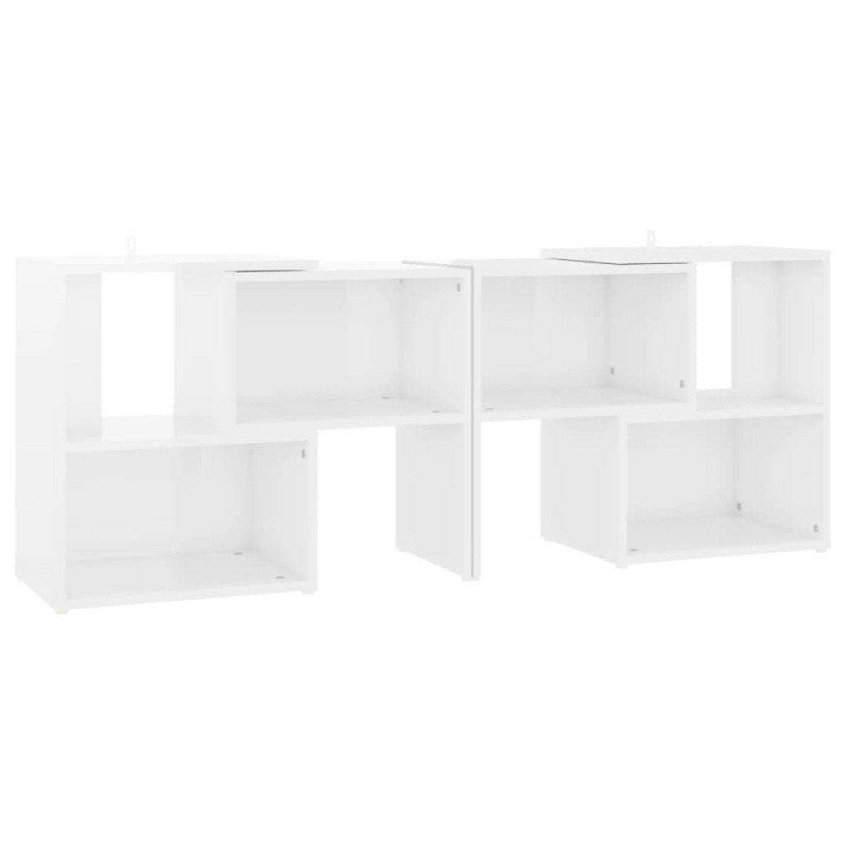 vidaXL Έπιπλο Τηλεόρασης Λευκό Γυαλ. 104 x 30 x 52 εκ. από Μοριοσανίδα