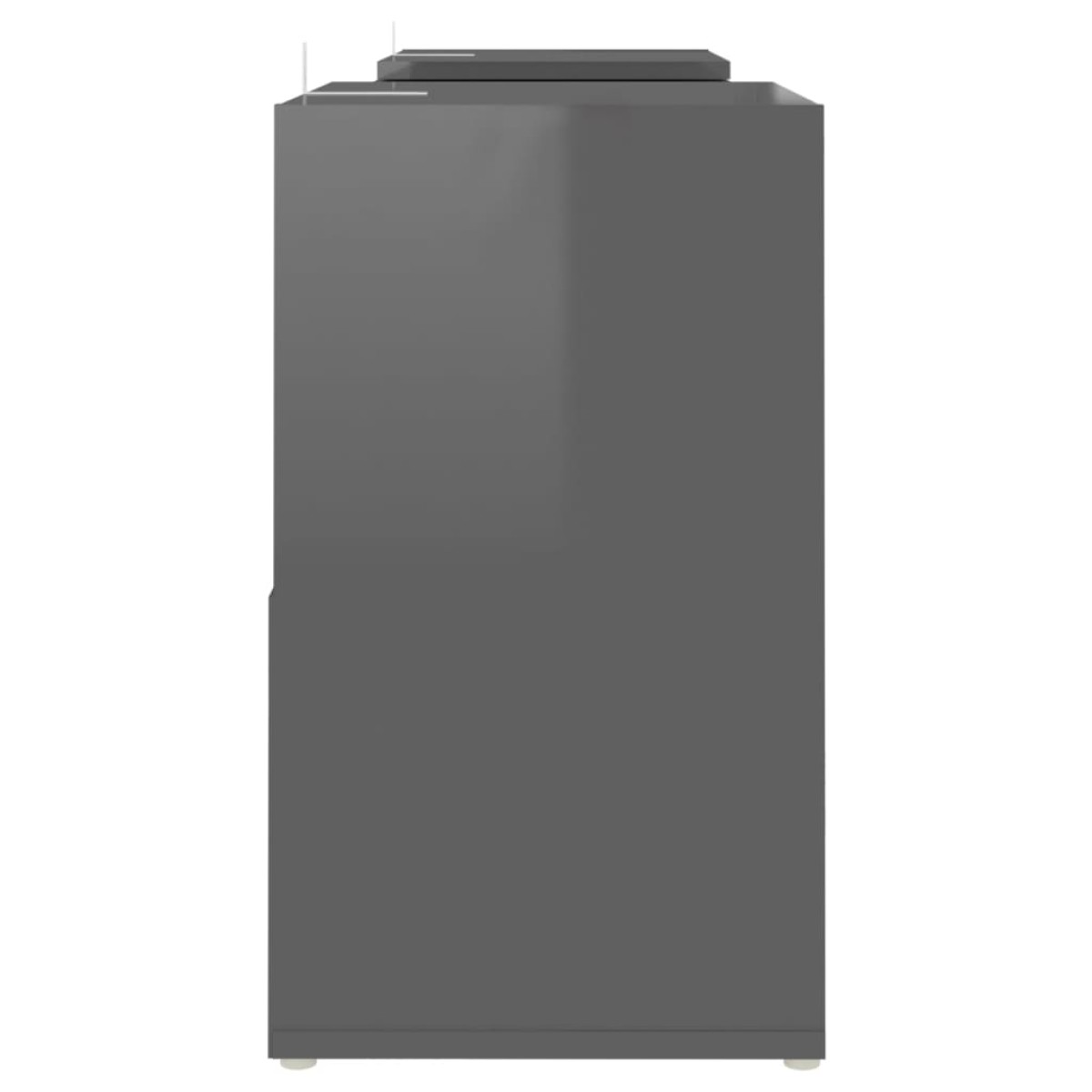 vidaXL Έπιπλο Τηλεόρασης Γκρι Γυαλ. 104 x 30 x 52 εκ. από Μοριοσανίδα