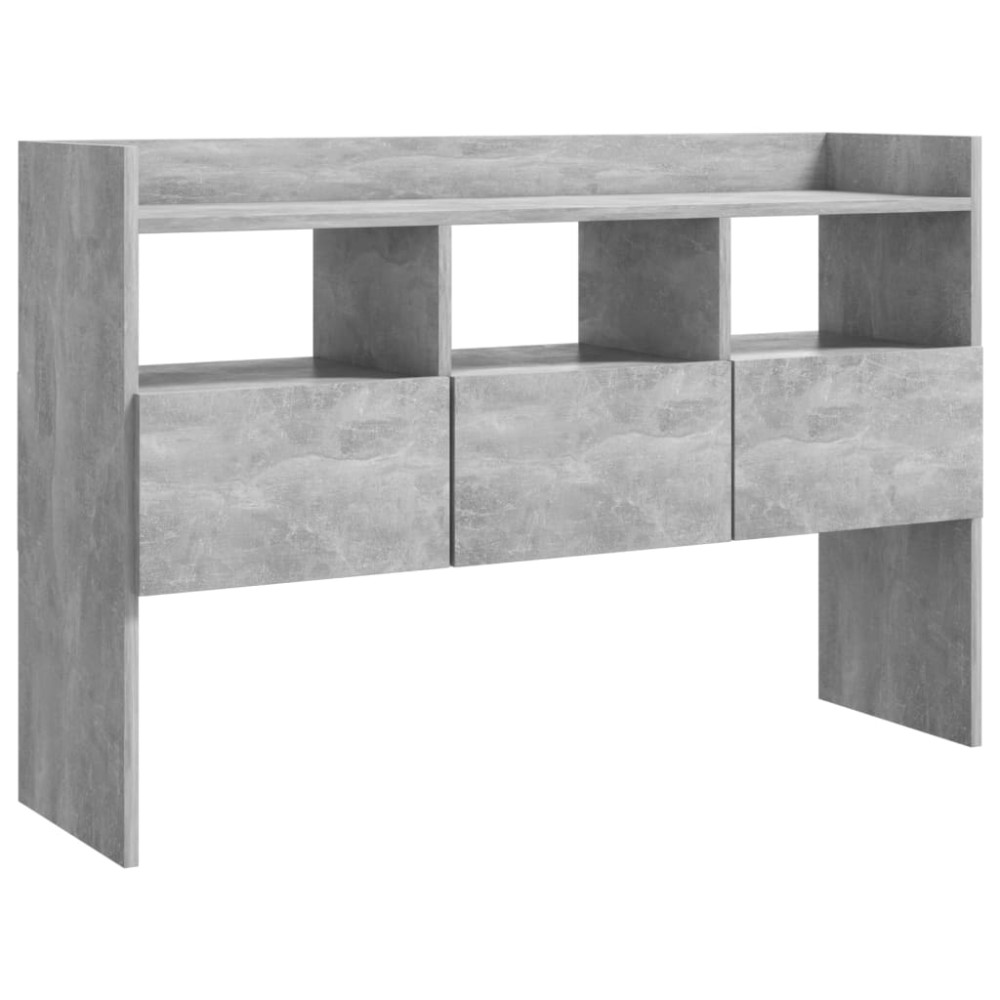 vidaXL Μπουφές Γκρι Σκυροδέματος 105 x 30 x 70 εκ. από Επεξ. Ξύλο
