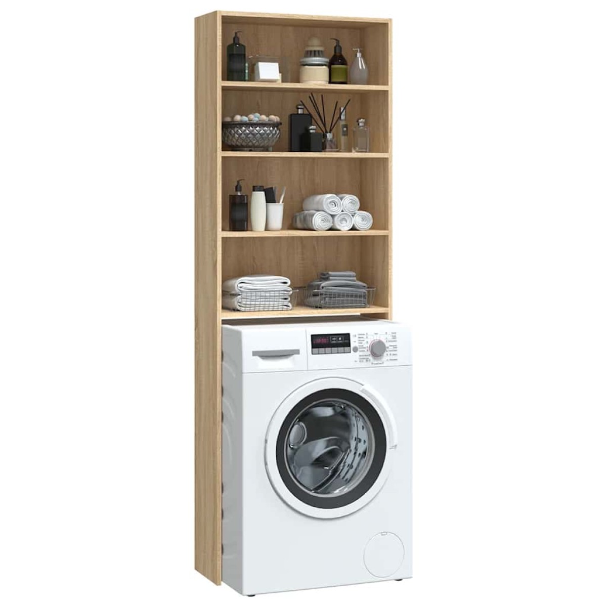 vidaXL Ντουλάπι Πλυντηρίου Sonoma Δρυς 64 x 24 x 190 εκ.