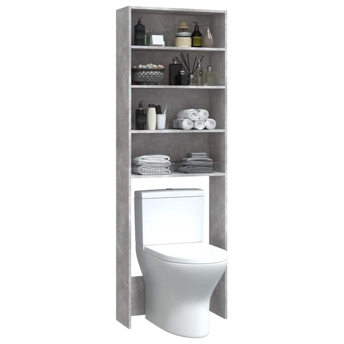 vidaXL Ντουλάπι Πλυντηρίου Γκρι Σκυροδέματος 64 x 24 x 190 εκ.