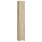 vidaXL Ντουλάπι Μπάνιου Sonoma Δρυς 25x26,5x170 εκ. Επεξεργασμένο Ξύλο