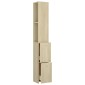 vidaXL Ντουλάπι Μπάνιου Sonoma Δρυς 25x26,5x170 εκ. Επεξεργασμένο Ξύλο