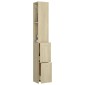 vidaXL Ντουλάπι Μπάνιου Sonoma Δρυς 25x26,5x170 εκ. Επεξεργασμένο Ξύλο