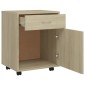 vidaXL Ντουλάπι Τροχήλατο Sonoma Δρυς 45 x 38 x 54 εκ. από Μοριοσανίδα