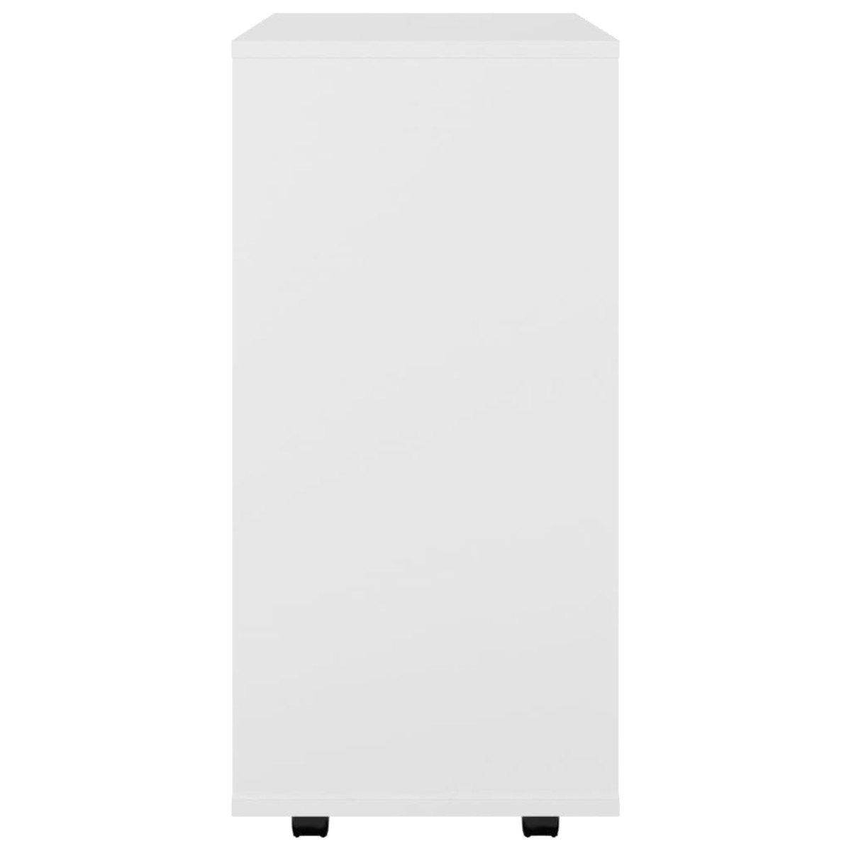 vidaXL Ντουλάπι Τροχήλατο Λευκό 60 x 35 x 75 εκ. από Μοριοσανίδα