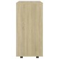 vidaXL Ντουλάπι Τροχήλατο Sonoma Δρυς 60 x 35 x 75 εκ. από Μοριοσανίδα