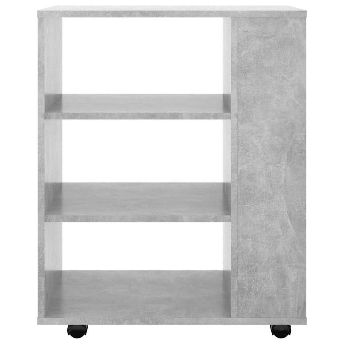 vidaXL Ντουλάπι Τροχήλατο Γκρι Σκυρ. 60 x 35 x 75 εκ. από Μοριοσανίδα