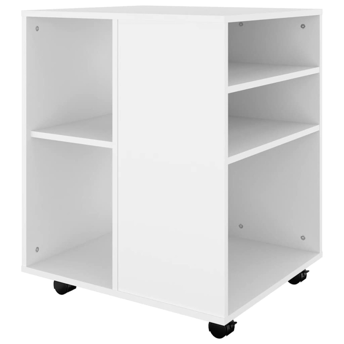 vidaXL Ντουλάπι Τροχήλατο Λευκό 60 x 53 x 72 εκ. από Μοριοσανίδα
