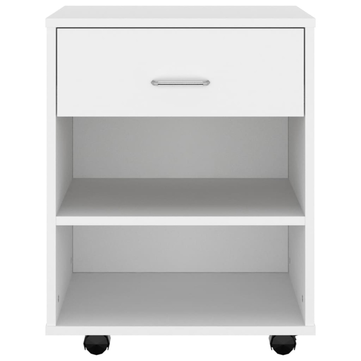 vidaXL Ντουλάπι Τροχήλατο Λευκό 46 x 36 x 59 εκ. από Μοριοσανίδα