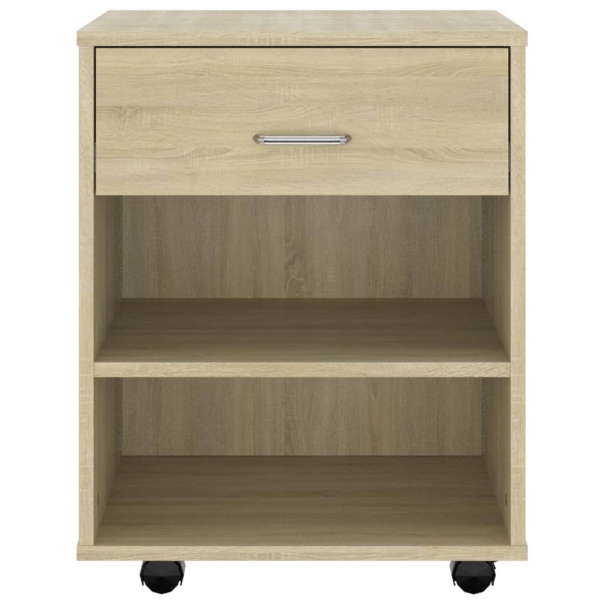 vidaXL Ντουλάπι Τροχήλατο Sonoma Δρυς 46 x 36 x 59 εκ. από Μοριοσανίδα