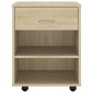 vidaXL Ντουλάπι Τροχήλατο Sonoma Δρυς 46 x 36 x 59 εκ. από Μοριοσανίδα