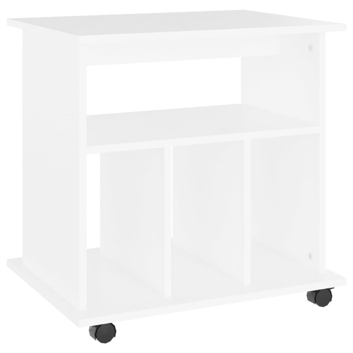 vidaXL Ντουλάπι Τροχήλατο Λευκό 60 x 45 x 60 εκ. από Μοριοσανίδα