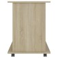 vidaXL Ντουλάπι Τροχήλατο Sonoma Δρυς 60 x 45 x 60 εκ. από Μοριοσανίδα