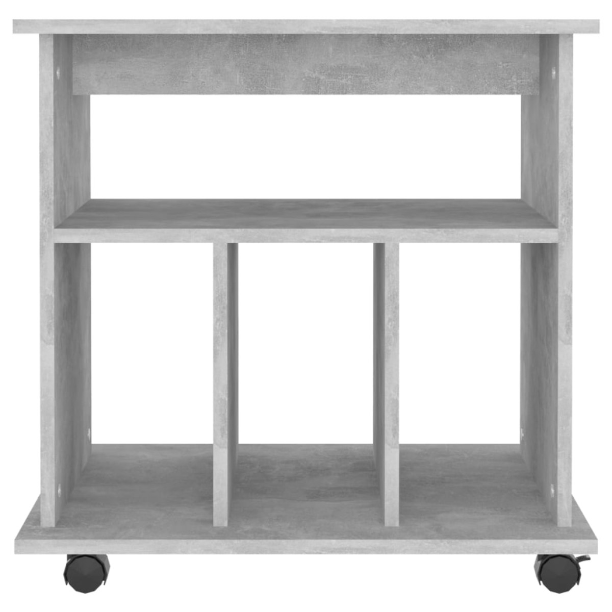 vidaXL Ντουλάπι Τροχήλατο Γκρι Σκυρ. 60 x 45 x 60 εκ. από Μοριοσανίδα