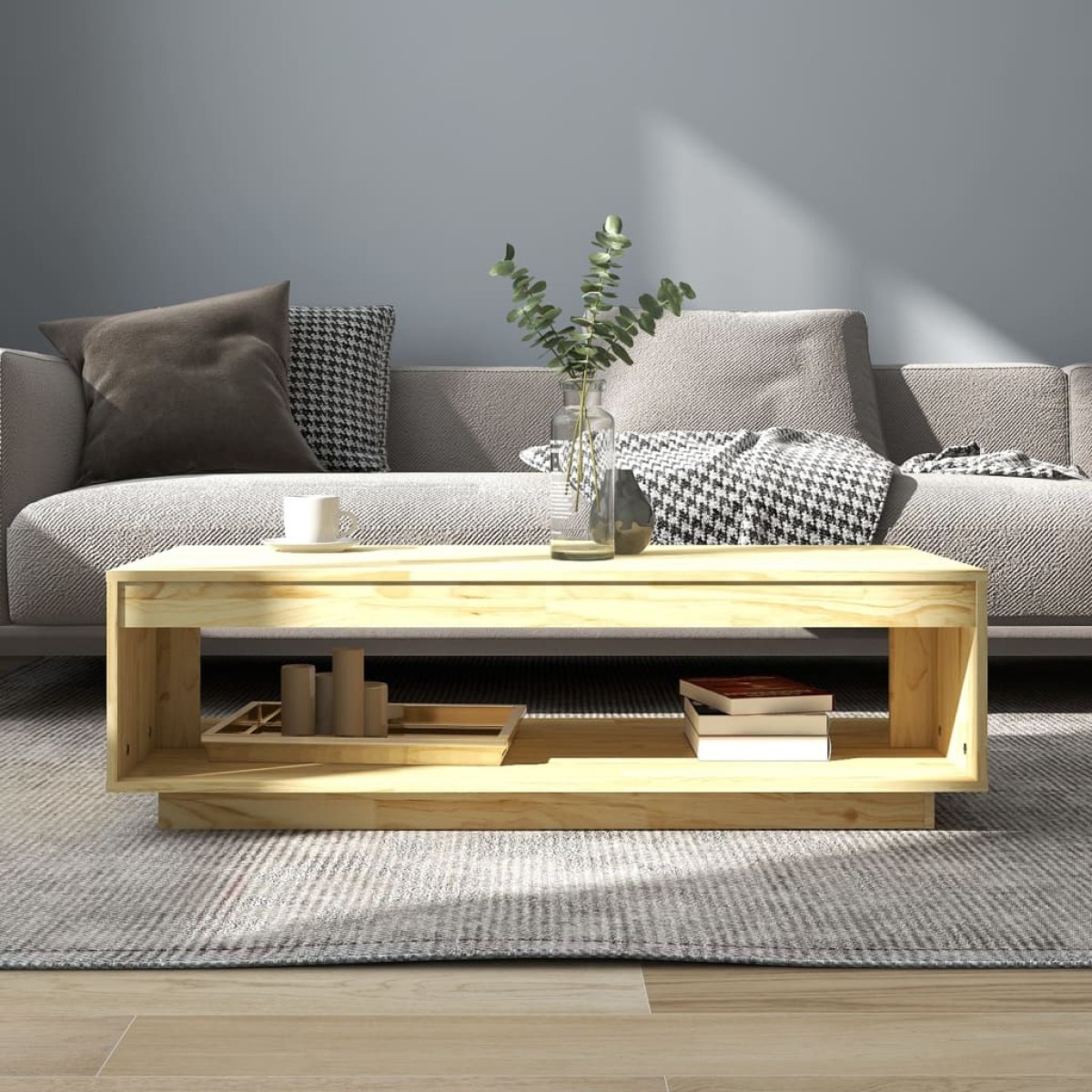 vidaXL Τραπεζάκι Σαλονιού 110 x 50 x 33,5 εκ. από Μασίφ Ξύλο Πεύκου
