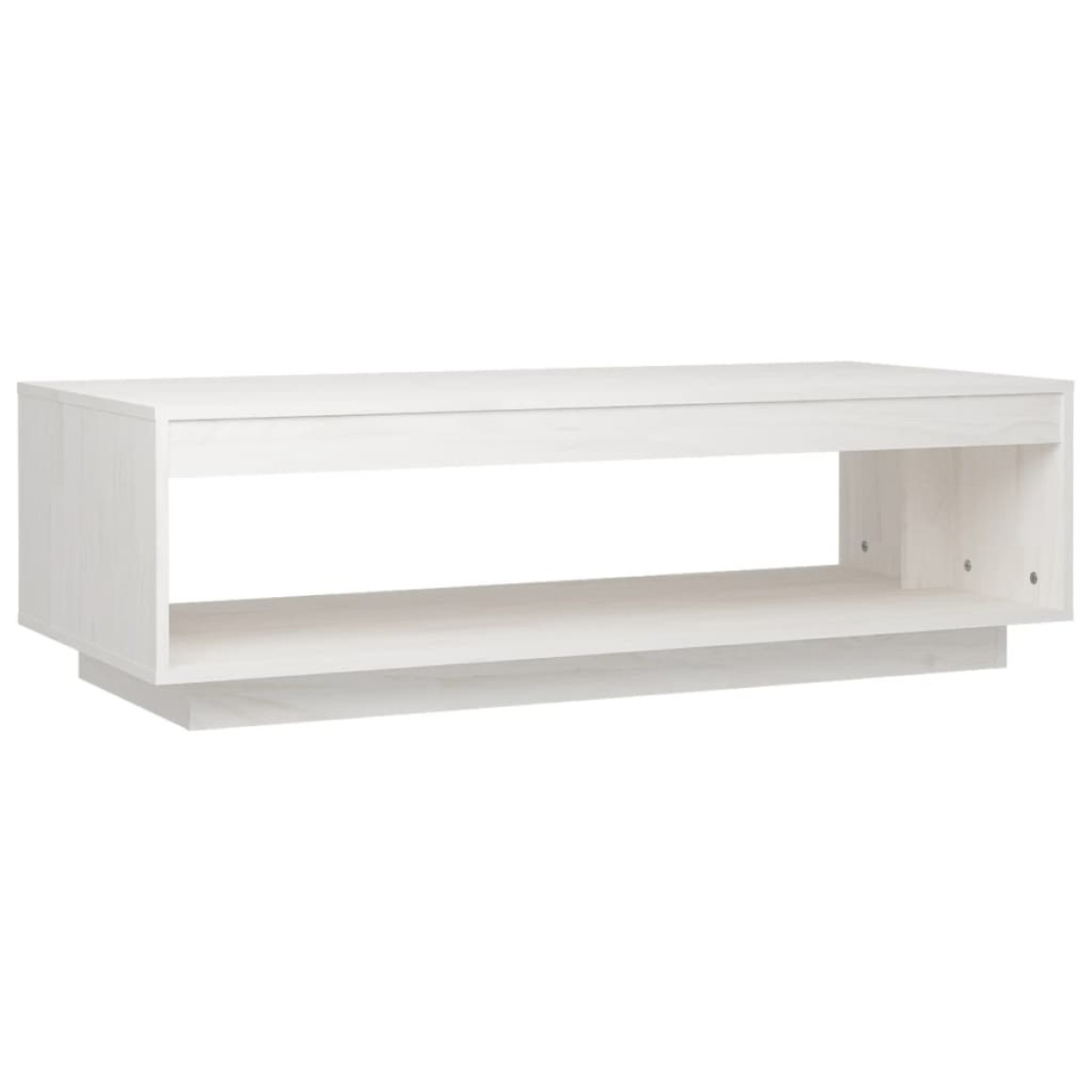 vidaXL Τραπεζάκι Σαλονιού Λευκό 110x50x33,5 εκ. από Μασίφ Ξύλο Πεύκου