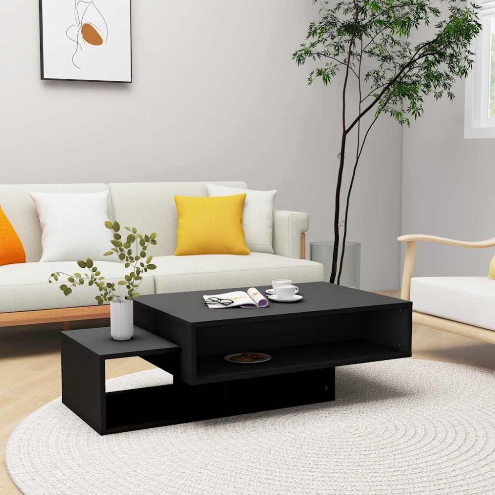 vidaXL Τραπεζάκι Σαλονιού Μαύρο 105 x 55 x 32 εκ. από Επεξ. Ξύλο