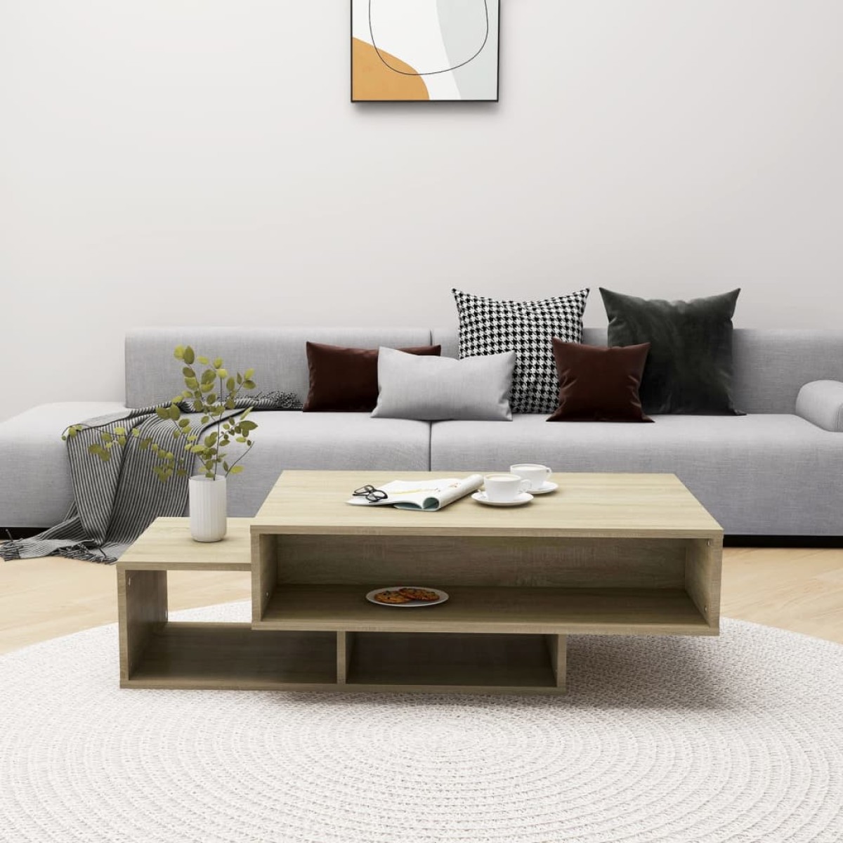 vidaXL Τραπεζάκι Σαλονιού Sonoma Δρυς 105 x 55 x 32 εκ από Μοριοσανίδα
