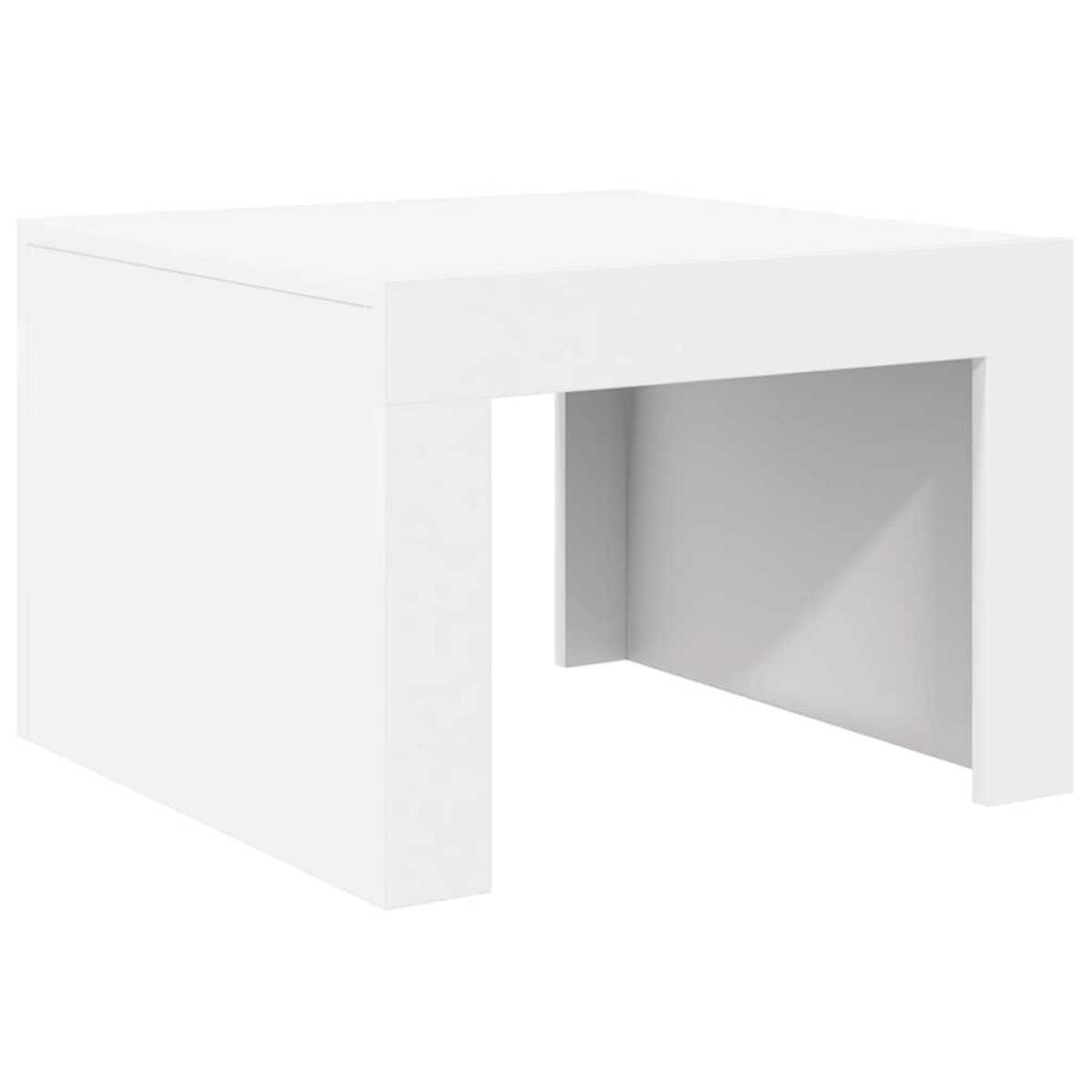 vidaXL Τραπεζάκι Σαλονιού Γυαλιστερό Λευκό 50 x 50 x 35 εκ Μοριοσανίδα