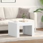 vidaXL Τραπεζάκι Σαλονιού Γυαλιστερό Λευκό 50 x 50 x 35 εκ Μοριοσανίδα