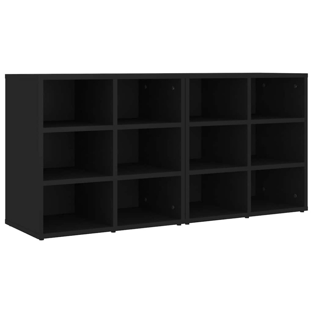 vidaXL Παπουτσοθήκες 2 τεμ. Μαύρες 52,5 x 30 x 50 εκ.