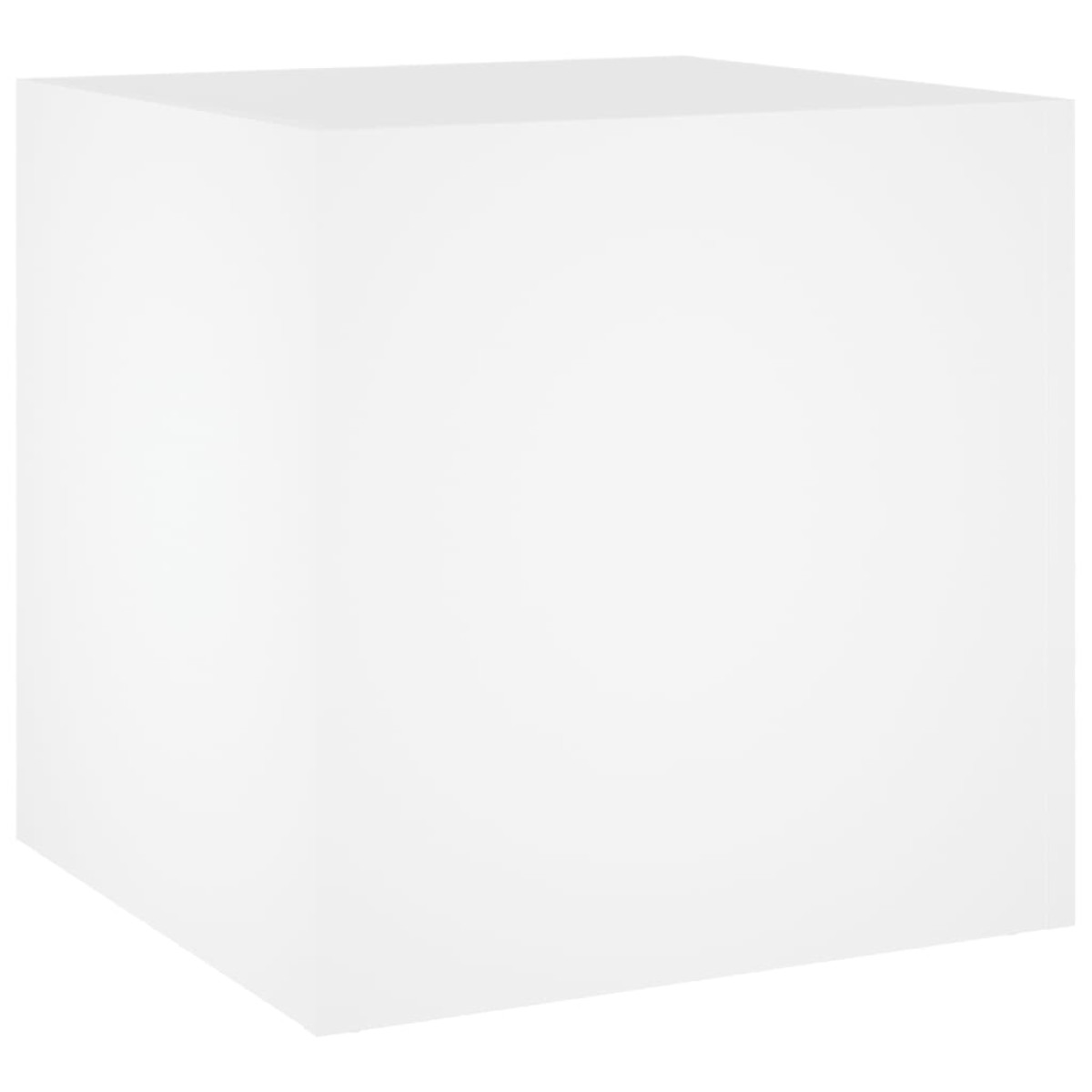 vidaXL Ζαρντινιέρα Λευκή 40 x 40 x 40 εκ. από Επεξεργασμένο Ξύλο