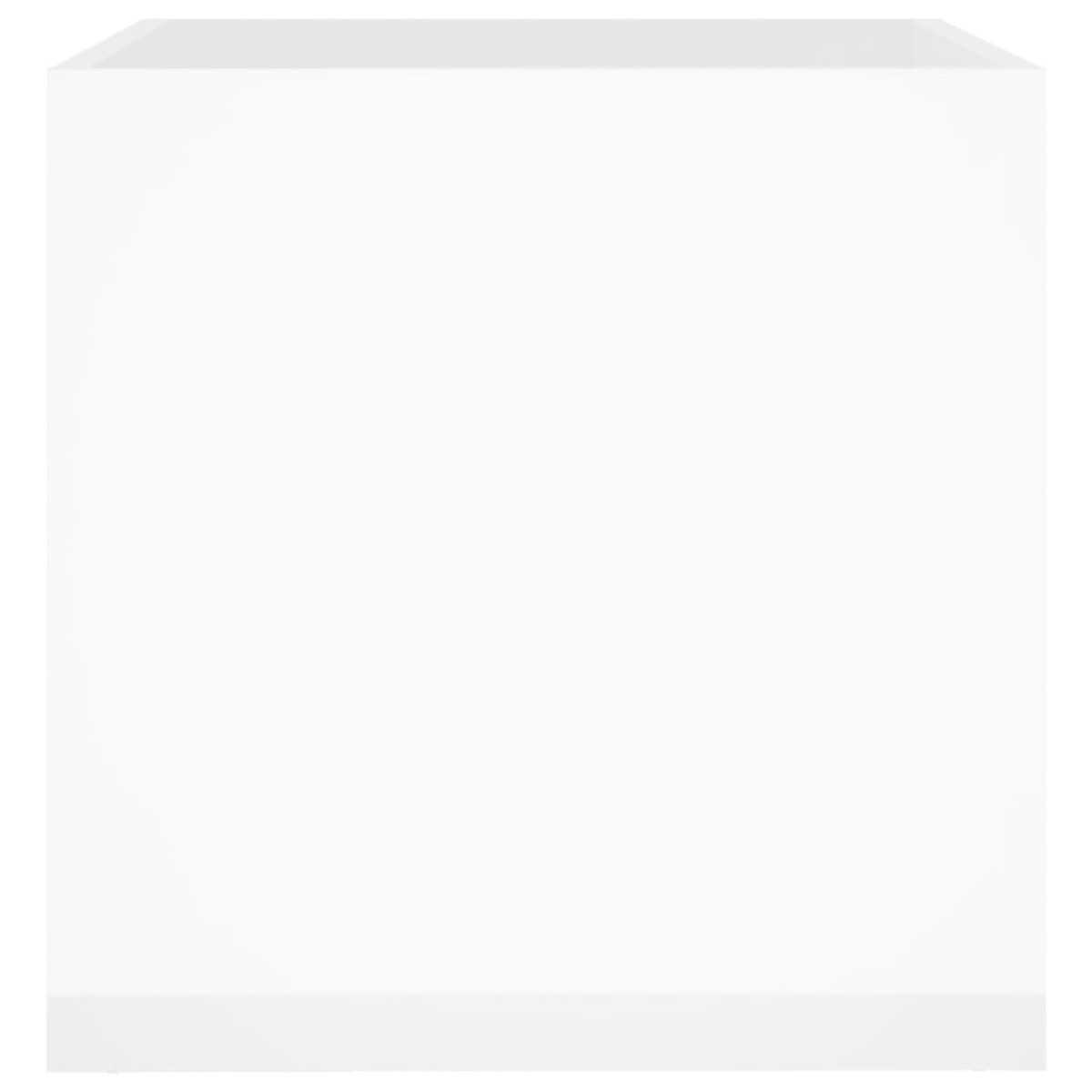 vidaXL Ζαρντινιέρα Γυαλιστερή Λευκή 40x40x40 εκ. Επεξεργασμένο Ξύλο
