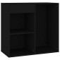 vidaXL Ντουλάπι Καλλυντικών Μαύρο 80 x 40 x 75 εκ. Επεξεργασμένο ξύλο
