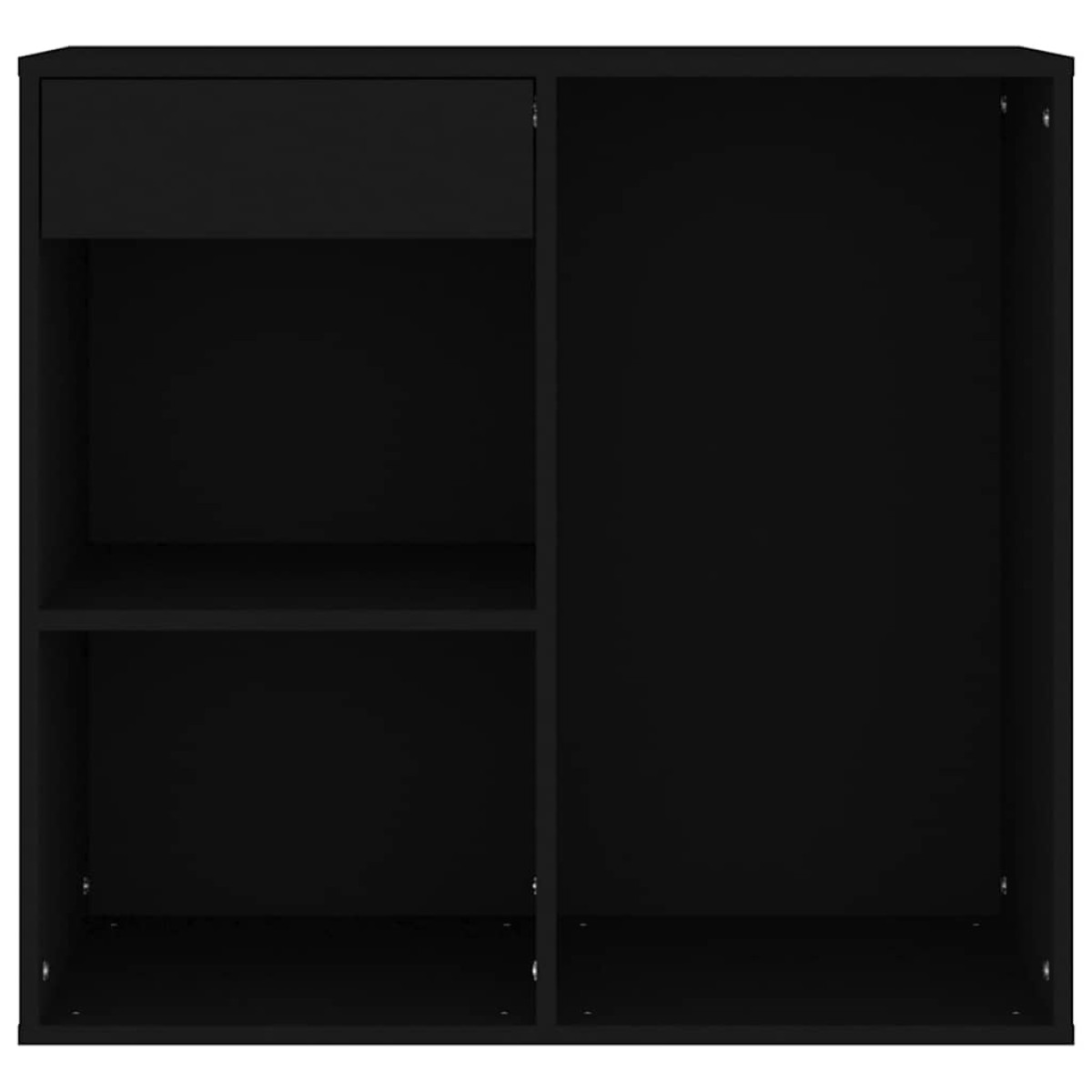 vidaXL Ντουλάπι Καλλυντικών Μαύρο 80 x 40 x 75 εκ. Επεξεργασμένο ξύλο