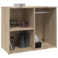 vidaXL Ντουλάπι Γυαλιστερό Sonoma Δρυς 80x40x65εκ.Επεξεργασμένο Ξύλο