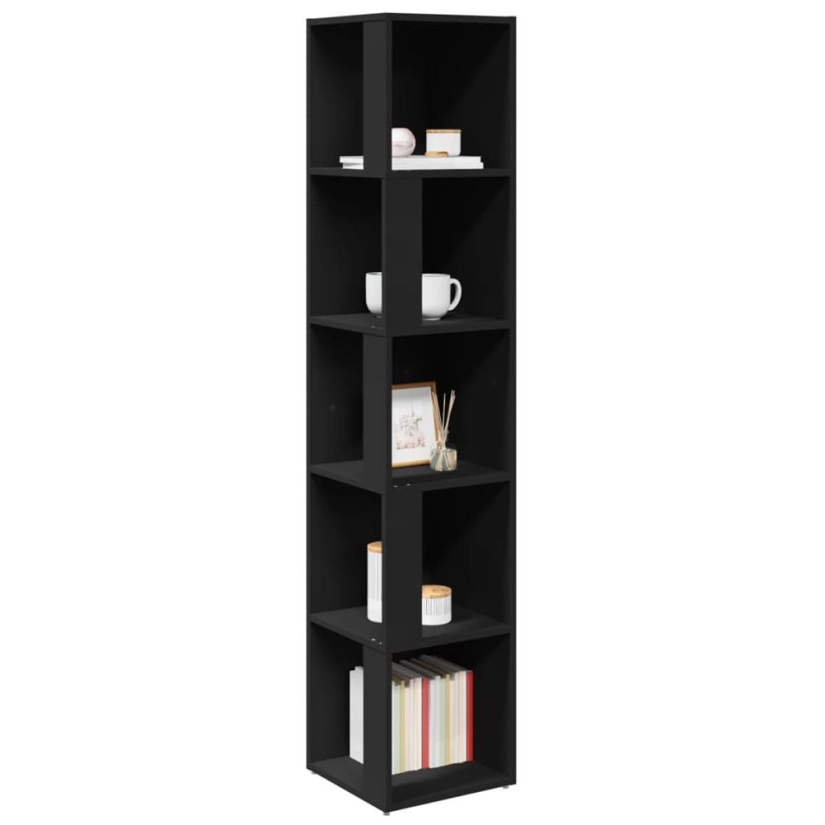 vidaXL Ντουλάπι Γωνία Μαύρο 33 x 33 x 164,5 εκ. από Μοριοσανίδα