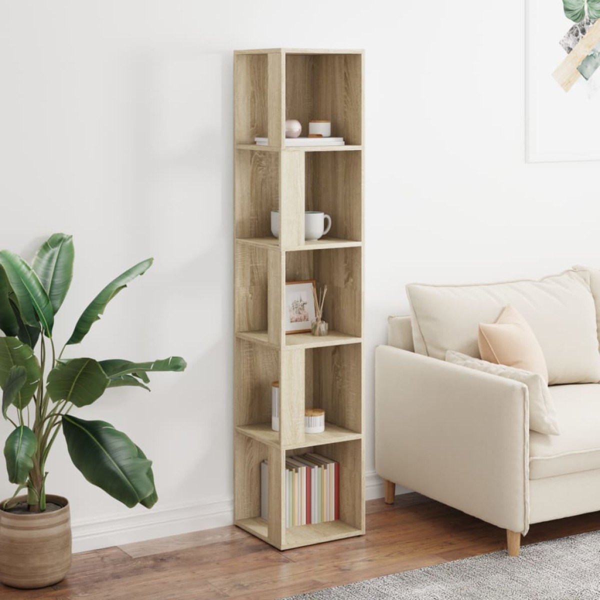 vidaXL Ντουλάπι Γωνία Sonoma Oak 33 x 33 x 164,5 εκ. από Μοριοσανίδα