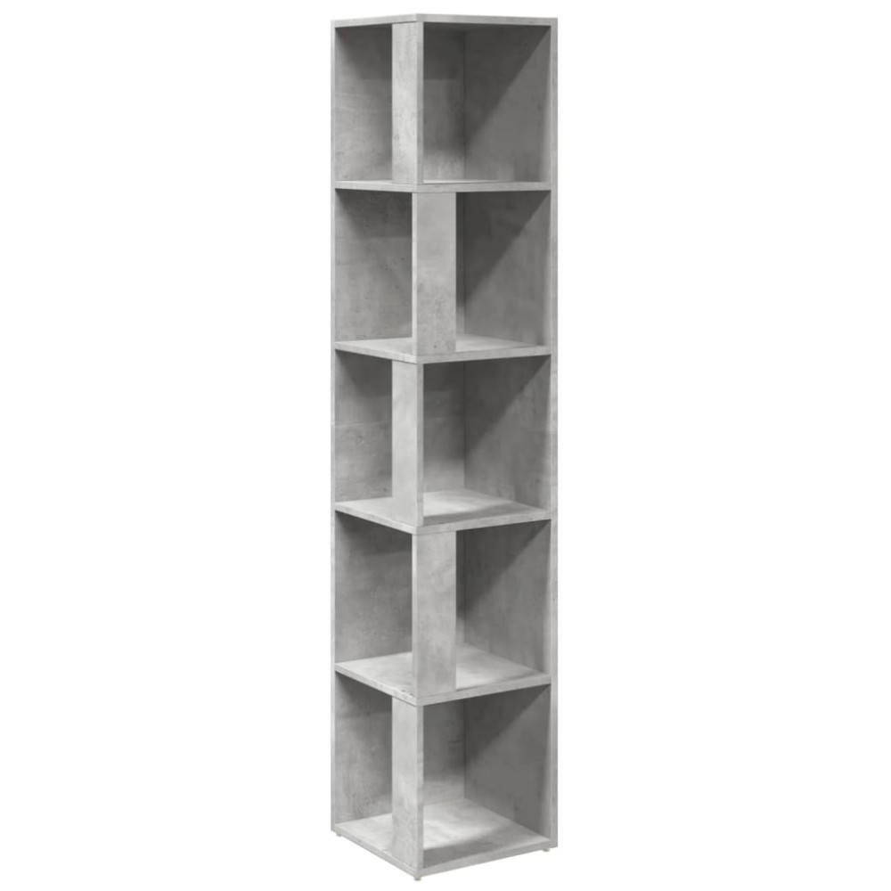 vidaXL Ντουλάπι Γωνία Γκρι Σκυρ. 33 x 33 x 164,5 εκ. από Επεξ. Ξύλο