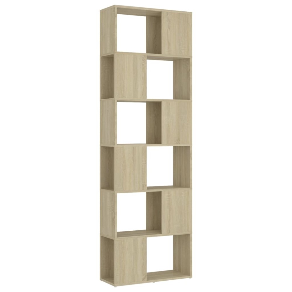 vidaXL Βιβλιοθήκη/Διαχωρισ. Χώρου Sonoma Δρυς 60x24x186εκ. Μοριοσανίδα