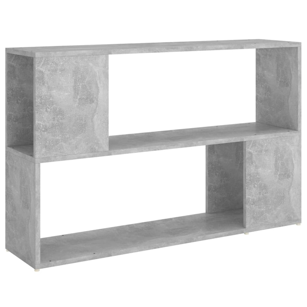 vidaXL Βιβλιοθήκη Γκρι Σκυροδέματος 100 x 24 x 63 εκ. Επεξεργασμ. Ξύλο