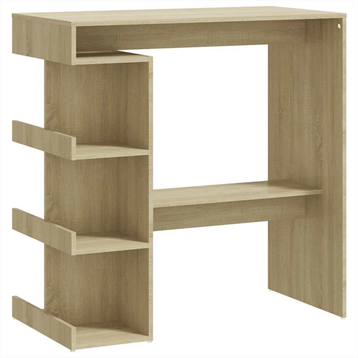 vidaXL Τραπέζι Μπαρ με Ράφια Sonoma Δρυς 100x50x101,5 εκ. Μοριοσανίδα