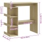 vidaXL Τραπέζι Μπαρ με Ράφια Sonoma Δρυς 100x50x101,5 εκ. Μοριοσανίδα