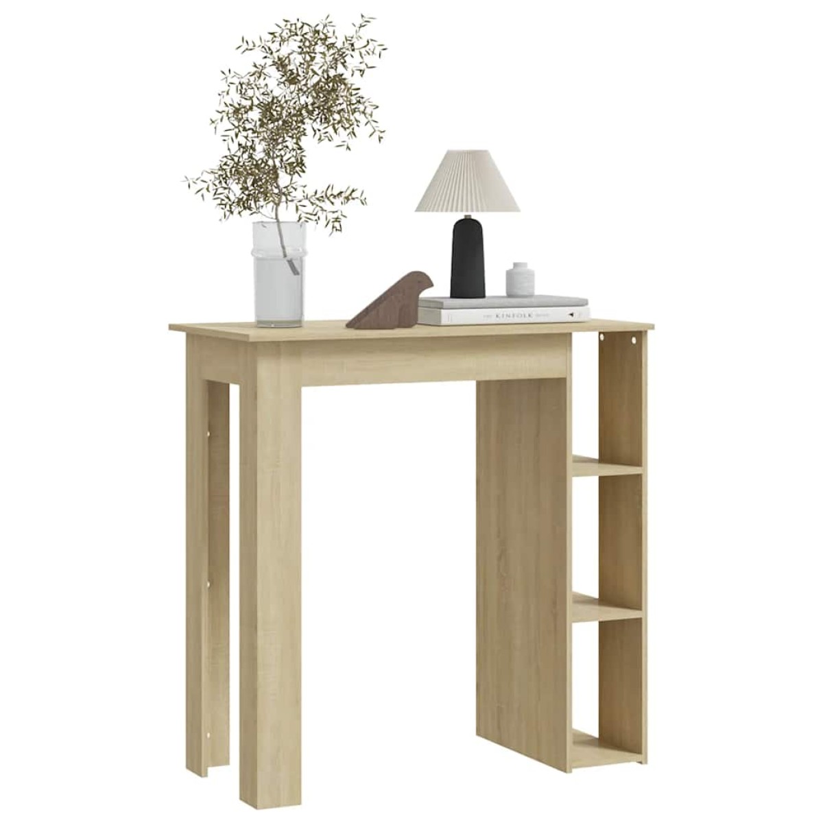 vidaXL Τραπέζι Μπαρ με Ράφια Sonoma Δρυς 102x50x103,5 εκ. Μοριοσανίδα