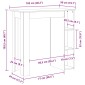 vidaXL Τραπέζι Μπαρ με Ράφια Γκρι Σκυρ. 102x50x103,5εκ από Μοριοσανίδα