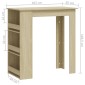 vidaXL Τραπέζι Μπαρ με Ράφια Sonoma Δρυς 102x50x103,5 εκ. Μοριοσανίδα