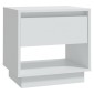 vidaXL Κομοδίνο Λευκό 45 x 34 x 44 εκ. από Μοριοσανίδα